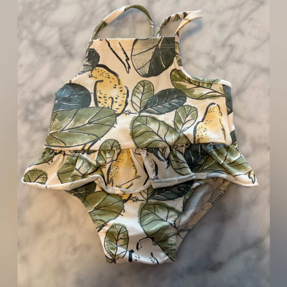 NWTLeaf Print Baby Swimsuit